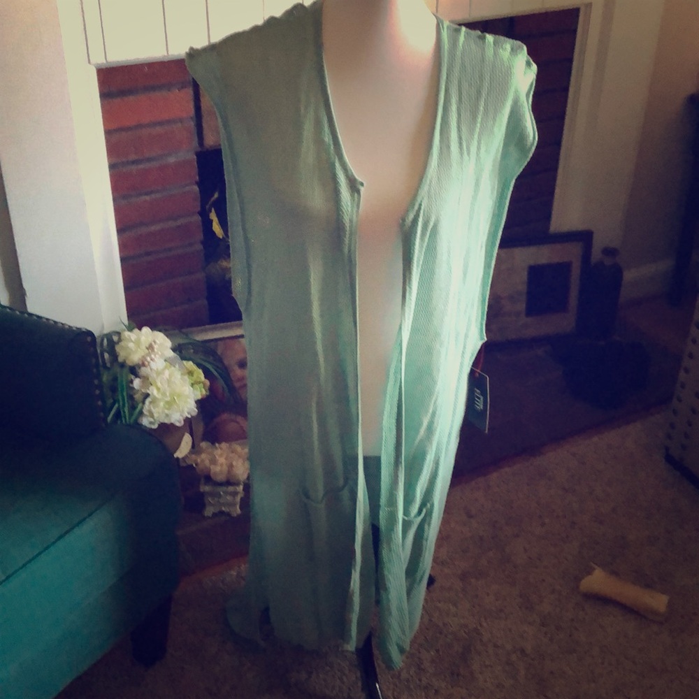 NAVI mint Green Sleeveless long sweater